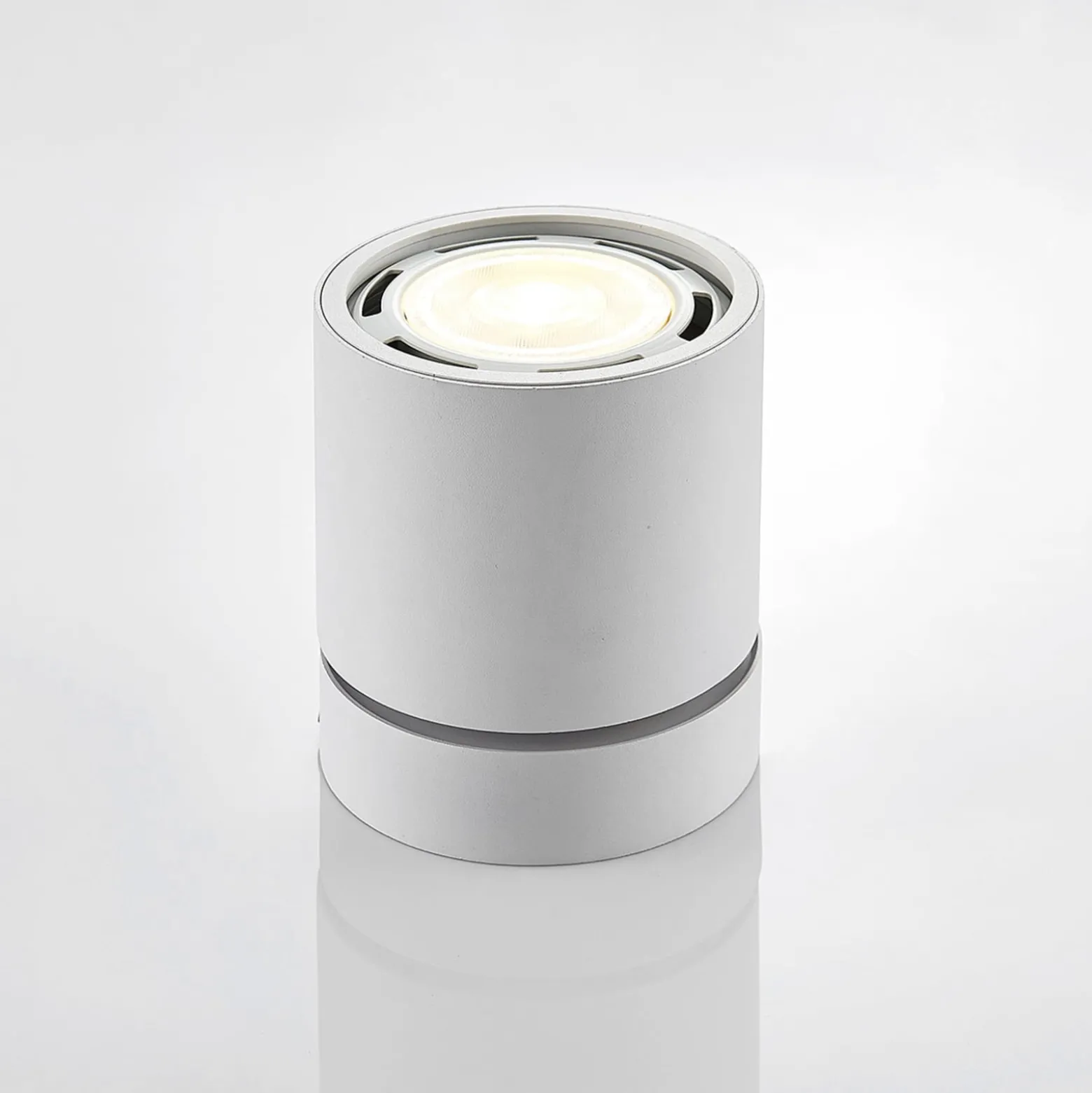 Arcchio Deckenstrahler Mabel, Ø12cm, weiß, verstellbar, GU10