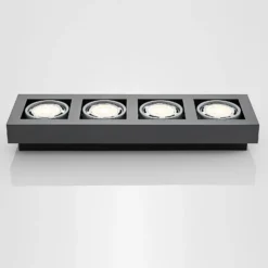 Arcchio Deckenstrahler Ronka, 65 cm, 4-flammig, grau, GU10