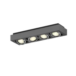 Arcchio Deckenstrahler Ronka, 65 cm, 4-flammig, grau, GU10
