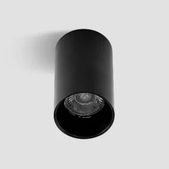 Arcchio Downlight Brinja, schwarz, Metall, Ø 6cm, rund, GU10