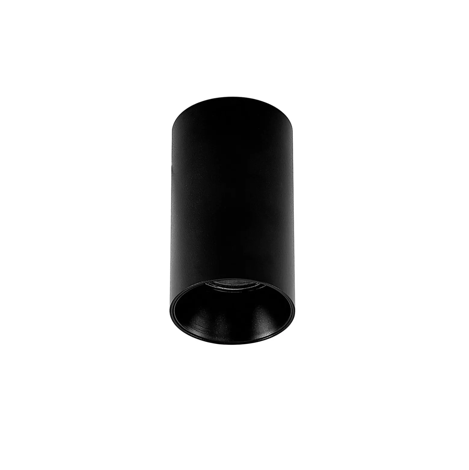 Arcchio Downlight Brinja, schwarz, Metall, Ø 6cm, rund, GU10