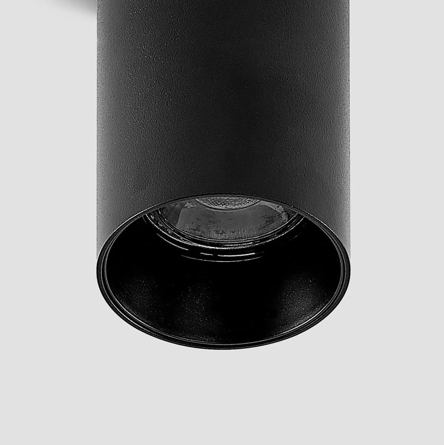 Arcchio Downlight Brinja, schwarz, Metall, Ø 6cm, rund, GU10