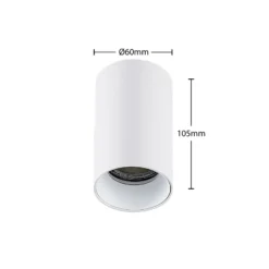 Arcchio Downlight Brinja, weiß, Metall, Ø 6 cm, rund, GU10