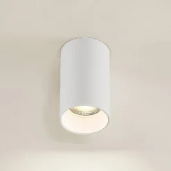 Arcchio Downlight Brinja, weiß, Metall, Ø 6 cm, rund, GU10