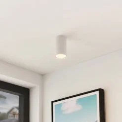 Arcchio Downlight Brinja, weiß, Metall, Ø 6 cm, rund, GU10