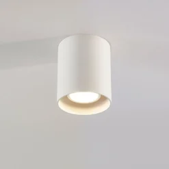 Arcchio Downlight Carson, Höhe 10 cm, weiß, Aluminium
