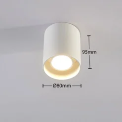Arcchio Downlight Carson, Höhe 10 cm, weiß, Aluminium
