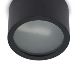 Arcchio Downlight Nieva, G9, schwarz, rund, Ø 10cm, Metall