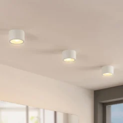 Arcchio Downlight Nieva, G9, weiß, rund, Ø 10cm, Metall