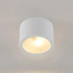 Arcchio Downlight Nieva, G9, weiß, rund, Ø 10cm, Metall