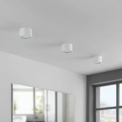 Arcchio Downlight Nieva, G9, weiß, rund, Ø 10cm, Metall