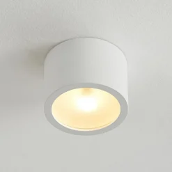 Arcchio Downlight Nieva, G9, weiß, rund, Ø 10cm, Metall