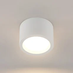 Arcchio Downlight Nieva, GX53, weiß, rund, Ø 10cm, Metall