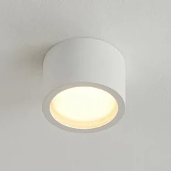 Arcchio Downlight Nieva, GX53, weiß, rund, Ø 10cm, Metall