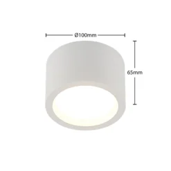 Arcchio Downlight Nieva, GX53, weiß, rund, Ø 10cm, Metall