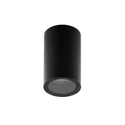 Arcchio Downlight Olivir, schwarz, Metall, Ø 6cm, GU10, IP44