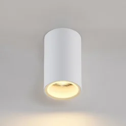Arcchio Downlight Olivir, weiß, Metall, Ø 6cm, GU10, IP44