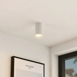 Arcchio Downlight Olivir, weiß, Metall, Ø 6cm, GU10, IP44