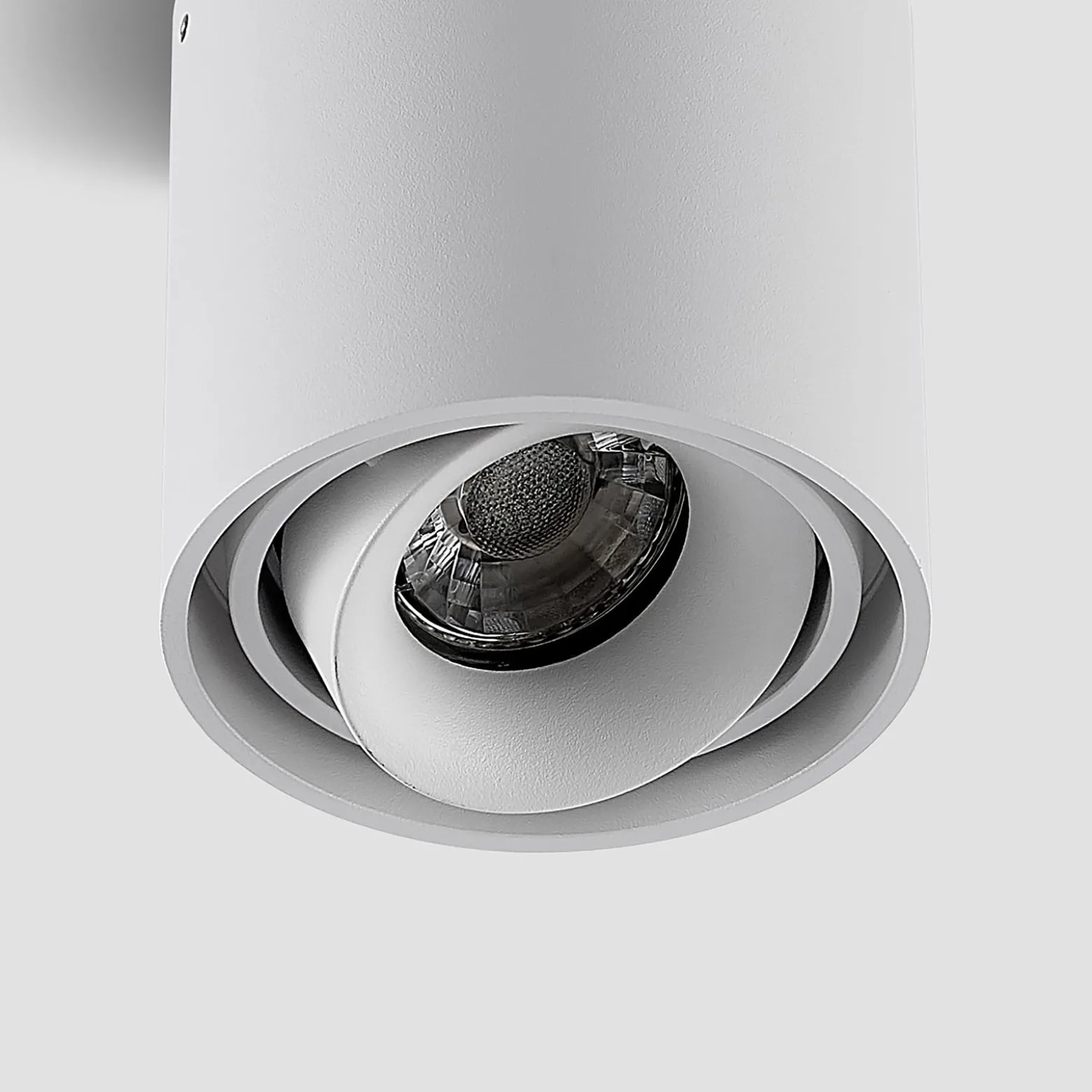 Arcchio Downlight Walza, weiß, Metall, Ø 9 cm, GU10