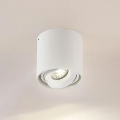 Arcchio Downlight Walza, weiß, Metall, Ø 9 cm, GU10