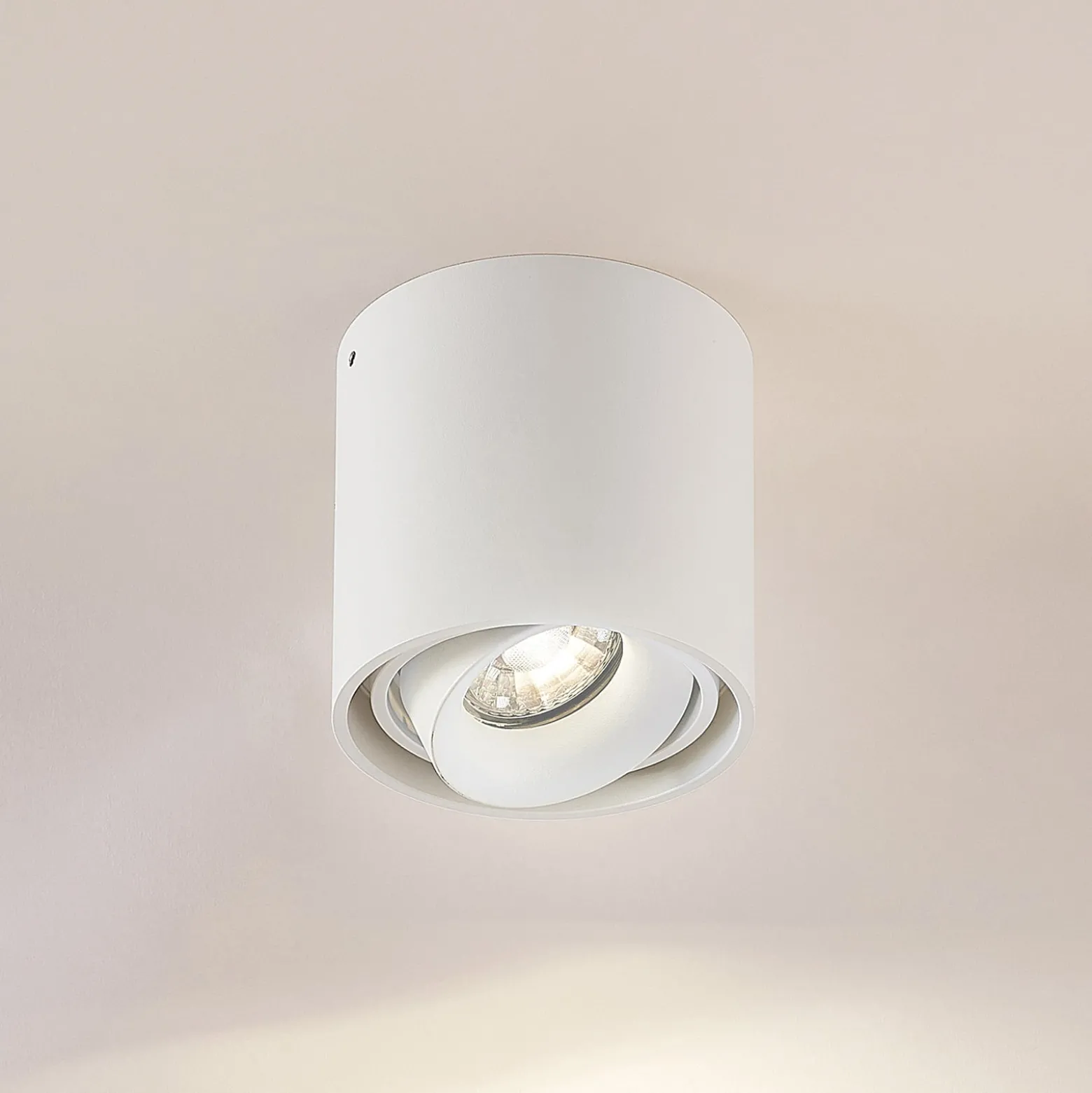 Arcchio Downlight Walza, weiß, Metall, Ø 9 cm, GU10