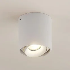Arcchio Downlight Walza, weiß, Metall, Ø 9 cm, GU10