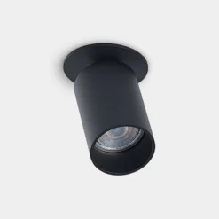 Arcchio Einbaustrahler Davin, schwarz, Zylinder, 2er-Set