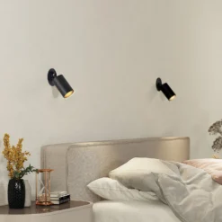 Arcchio Einbaustrahler Davin, schwarz, Zylinder, 2er-Set
