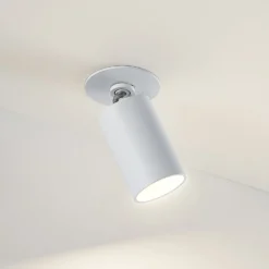 Arcchio Einbaustrahler Davin, weiß, Zylinder, 2er-Set
