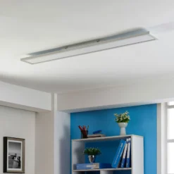 Arcchio Enora LED-Panel, 5500lm, weiß, Metall, 119,5 cm