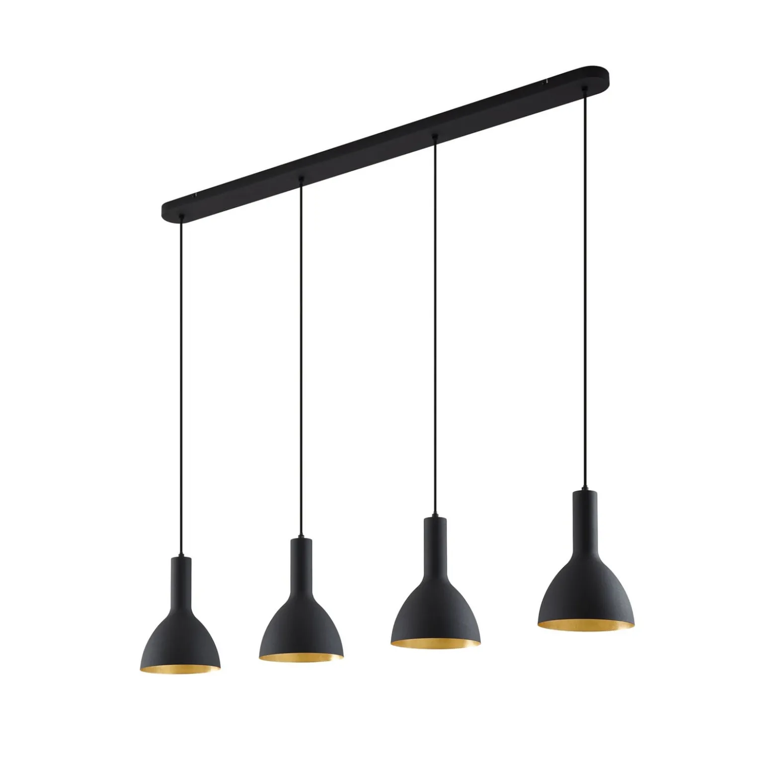Arcchio Hängelampe Cosmina, 4-flammig, Länge 120 cm, schwarz