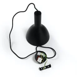 Arcchio Hängelampe Cosmina, 1-flammig, schwarz, Metall