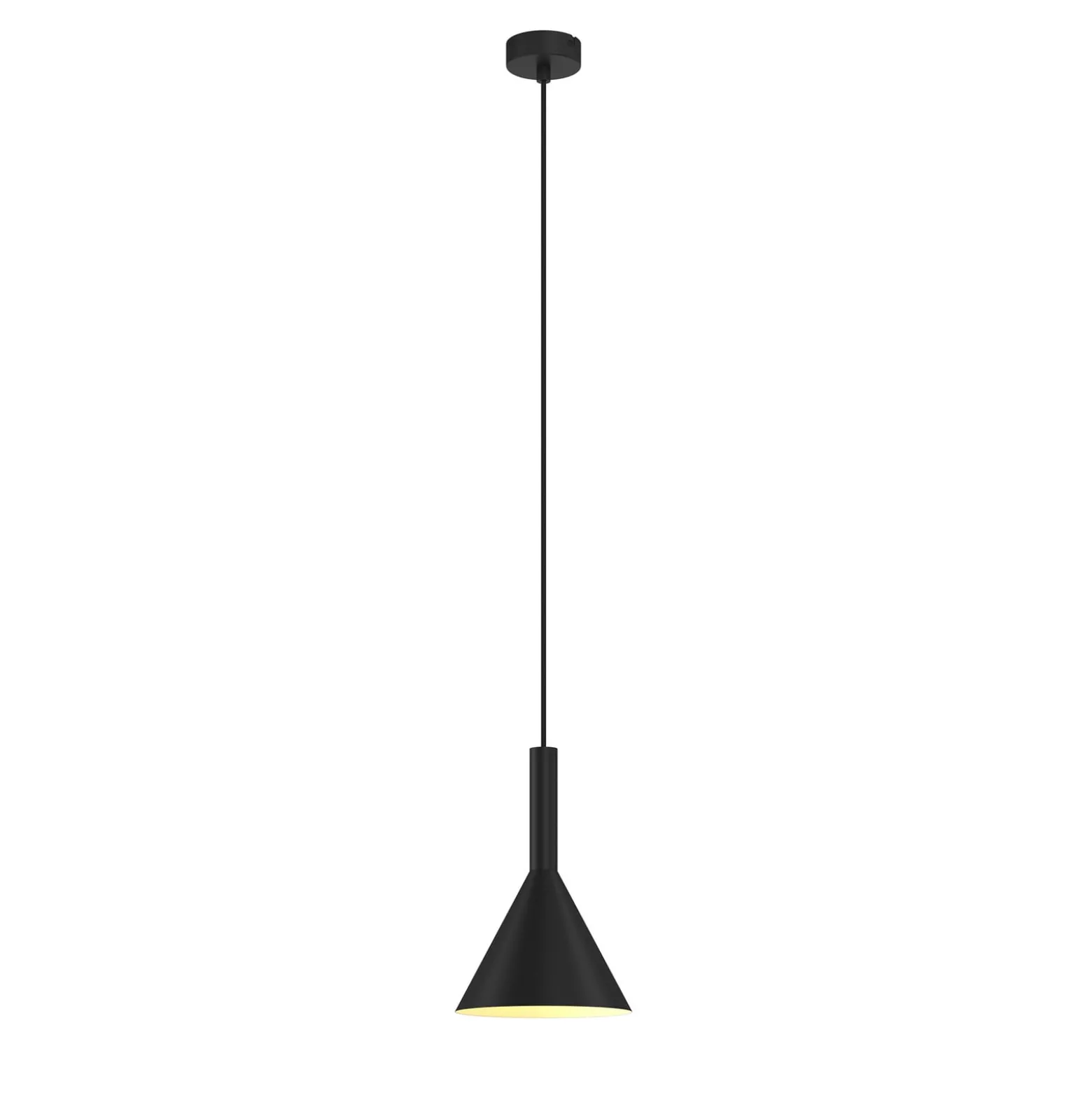 Arcchio Hängelampe Tadej, schwarz-weiß, Ø 19 cm, Metall, E27
