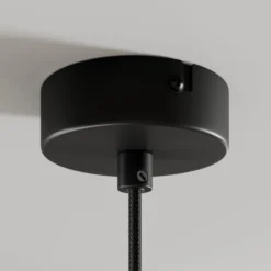 Arcchio Hängelampe Tadej, schwarz-weiß, Ø 19 cm, Metall, E27
