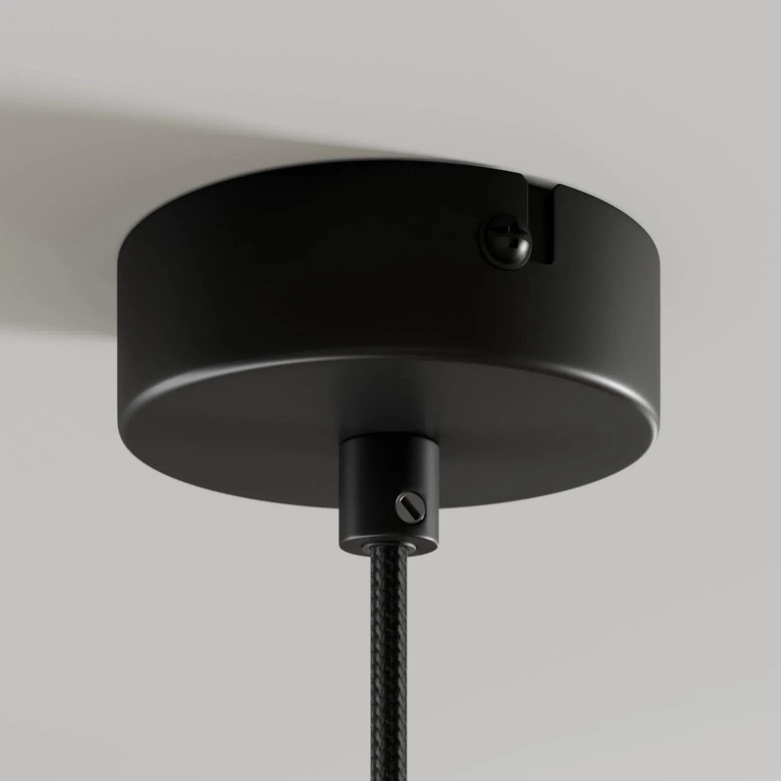 Arcchio Hängelampe Tadej, schwarz-weiß, Ø 19 cm, Metall, E27