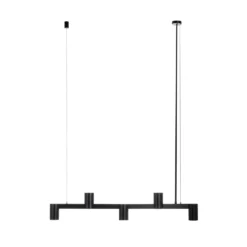 Arcchio Hängeleuchte Brinja, schwarz, 120 cm, 5-flg., GU10