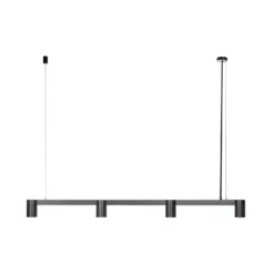 Arcchio Hängeleuchte Brinja, schwarz, 120 cm, 4-flg., GU10