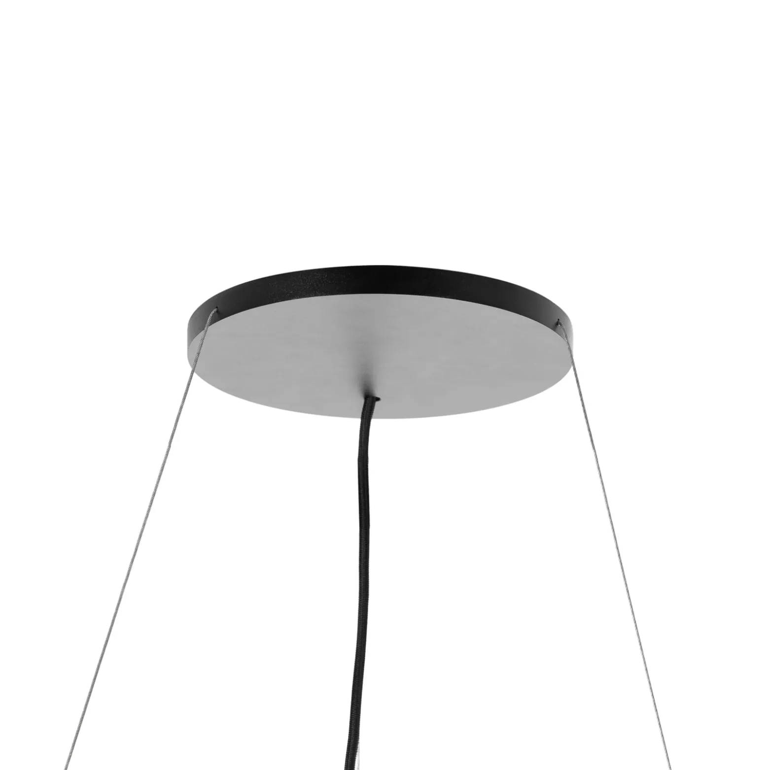 Arcchio Hängeleuchte Brinja, schwarz, Ø 64 cm, 4-flg., GU10