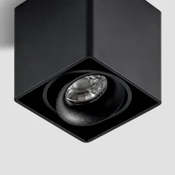 Arcchio Kubika Downlight, 9 cm, schwarz, 1-flg., Metall