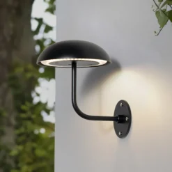 Arcchio LED-Akkutischleuchte Thenra, schwarz, Wandhalterung