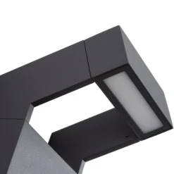 Arcchio LED-Außenwandlampe Kovato, Sensor, dunkelgrau, IP65