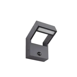 Arcchio LED-Außenwandlampe Kovato, Sensor, dunkelgrau, IP65