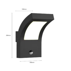 Arcchio LED-Außenwandleuchte Advik, anthrazit, IP54, Sensor