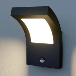 Arcchio LED-Außenwandleuchte Advik, anthrazit, IP54, Sensor