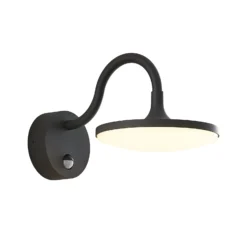 Arcchio LED-Außenwandleuchte Fineria, Ø22 cm, Metall, Sensor