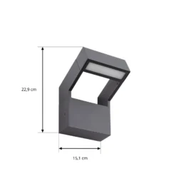 Arcchio LED-Außenwandleuchte Kovato, dunkelgrau, IP65