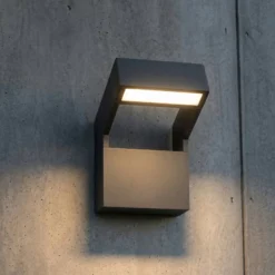 Arcchio LED-Außenwandleuchte Kovato, dunkelgrau, IP65