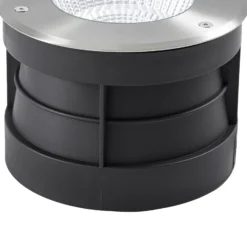 Arcchio LED-Bodeneinbauspot Thentos, Ø 18 cm 60° nickel IP67