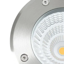 Arcchio LED-Bodeneinbauspot Thentos, Ø 12 cm 60° nickel IP67