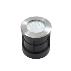 Arcchio LED-Bodeneinbauspot Thentos, Ø 12 cm 60° nickel IP67